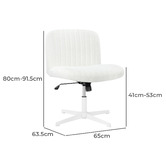 Temple &amp; Webster Camila Boucle Cross Legged Office Chair