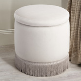 Temple &amp; Webster Hepburn Velvet Storage Ottoman