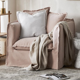 Temple &amp; Webster Montauk Upholstered Slipcover Armchair