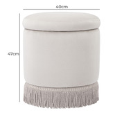 Temple &amp; Webster Hepburn Velvet Storage Ottoman