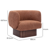 Temple &amp; Webster Caramel Benji Swivel Armchair
