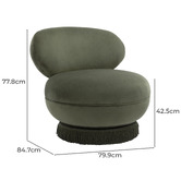 Temple &amp; Webster Hepburn Velvet Swivel Accent Chair