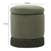 Temple &amp; Webster Hepburn Velvet Storage Ottoman