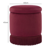 Temple &amp; Webster Hepburn Velvet Storage Ottoman