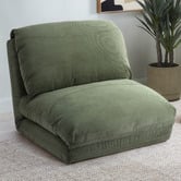 Temple &amp; Webster Olly Corduroy Lounge Chair Single Sofa Bed