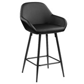 Temple &amp; Webster 62cm Frankie Faux Leather Barstools