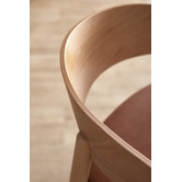 Temple &amp; Webster Mattia Curved Back Solid Beech Wood Dining Chair