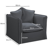 Temple &amp; Webster Montauk Upholstered Slipcover Armchair
