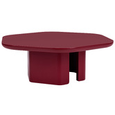 Temple &amp; Webster Merlot Premium Hex 90cm Coffee Table