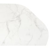 Temple &amp; Webster 120cm Premium Hex Marble-Look Dining Table