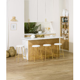 Temple &amp; Webster 68cm Nedda Boucle Bar Stools