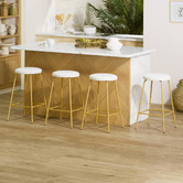 Temple &amp; Webster 68cm Nedda Boucle Bar Stools