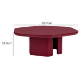 Temple &amp; Webster Merlot Premium Hex 90cm Coffee Table