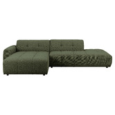 Temple &amp; Webster Quinn 4 Seater Upholstered Sofa with Open-End Chaise