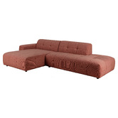 Temple &amp; Webster Quinn 4 Seater Upholstered Sofa with Open-End Chaise