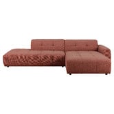 Temple &amp; Webster Quinn 4 Seater Upholstered Sofa with Open-End Chaise