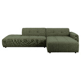 Temple &amp; Webster Quinn 4 Seater Upholstered Sofa with Open-End Chaise