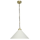 Temple &amp; Webster Sonny Faux Leather &amp; Steel Pendant Light