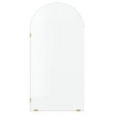 Temple &amp; Webster Blanca Left Fluted Glass Arch Shower Screen