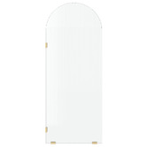 Temple &amp; Webster Blanca Left Fluted Glass Arch Shower Screen