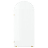 Temple &amp; Webster Blanca Left Fluted Glass Arch Shower Screen