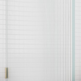 Temple &amp; Webster Blanca Left Fluted Glass Arch Shower Screen