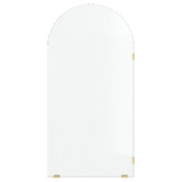 Temple &amp; Webster Blanca Right Fluted Glass Arch Shower Screen