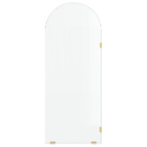 Temple &amp; Webster Blanca Right Fluted Glass Arch Shower Screen