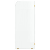 Temple &amp; Webster Blanca Right Fluted Glass Shower Screen