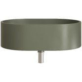 Temple &amp; Webster Clover 400mm Oval Concrete Above Counter Basin