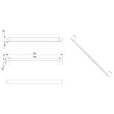 Temple &amp; Webster Owen 750mm Heated Towel Bar