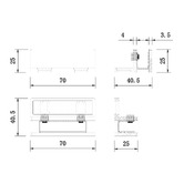 Temple &amp; Webster Blanca Stainless Steel Shower Screen Clip