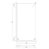 Temple &amp; Webster Blanca Glass Shower Screen