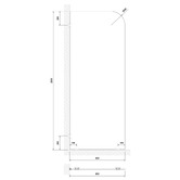 Temple &amp; Webster Blanca Glass Shower Screen