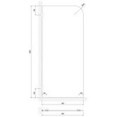 Temple &amp; Webster Blanca Glass Shower Screen