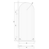 Temple &amp; Webster Blanca Left Fluted Glass Arch Shower Screen