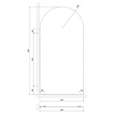 Temple &amp; Webster Blanca Arch Glass Shower Screen