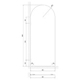 Temple &amp; Webster Blanca Arch Glass Shower Screen