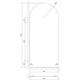 Temple &amp; Webster Blanca Arch Glass Shower Screen