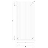 Temple &amp; Webster Blanca Left Fluted Glass Shower Screen