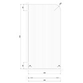 Temple &amp; Webster Blanca Left Fluted Glass Shower Screen