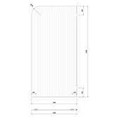 Temple &amp; Webster Blanca Right Fluted Glass Shower Screen