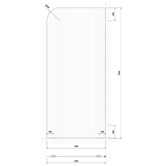 Temple &amp; Webster Blanca Right Fluted Glass Shower Screen