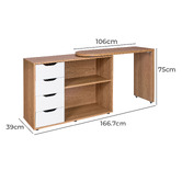 Temple &amp; Webster Erin 4 Drawer Study Desk