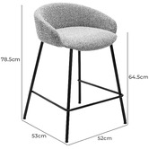 Temple &amp; Webster 64.5cm Elsa Upholstered Barstools