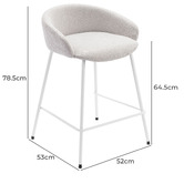 Temple &amp; Webster 64.5cm Elsa Upholstered Barstools
