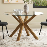 Temple &amp; Webster 120cm Charlie Round Glass Dining Table