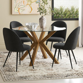 Temple &amp; Webster 120cm Charlie Round Glass Dining Table