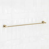 Temple &amp; Webster Clovelly Brushed Gold Single Towel Rail &amp; Accessory Package