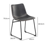 Temple &amp; Webster Phoenix Vintage-Style Faux Leather Dining Chairs